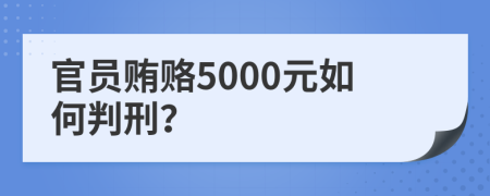 官员贿赂5000元如何判刑？