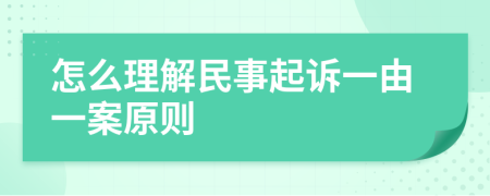 怎么理解民事起诉一由一案原则