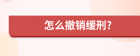 怎么撤销缓刑?