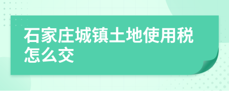 石家庄城镇土地使用税怎么交