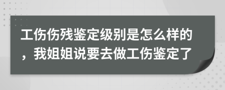 工伤伤残鉴定级别是怎么样的，我姐姐说要去做工伤鉴定了