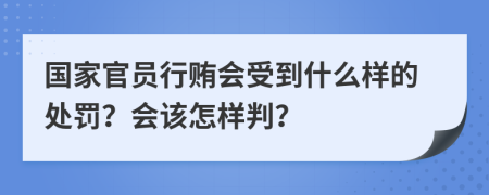 国家官员行贿会受到什么样的处罚？会该怎样判？