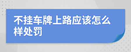 不挂车牌上路应该怎么样处罚