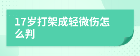 17岁打架成轻微伤怎么判