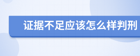 证据不足应该怎么样判刑