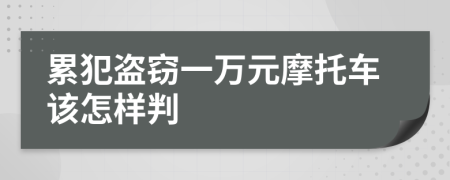 累犯盗窃一万元摩托车该怎样判