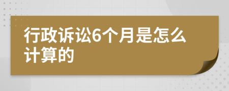 行政诉讼6个月是怎么计算的