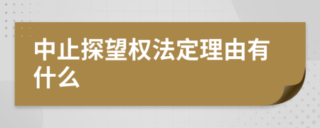 中止探望权法定理由有什么