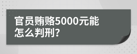 官员贿赂5000元能怎么判刑？