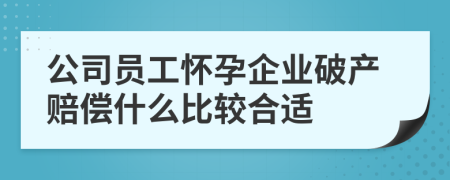 公司员工怀孕企业破产赔偿什么比较合适