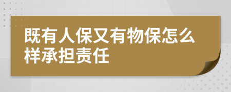 既有人保又有物保怎么样承担责任