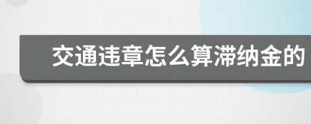 交通违章怎么算滞纳金的