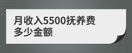 月收入5500抚养费多少金额