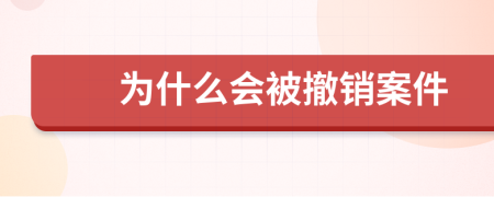 为什么会被撤销案件