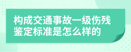 构成交通事故一级伤残鉴定标准是怎么样的