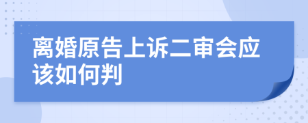 离婚原告上诉二审会应该如何判