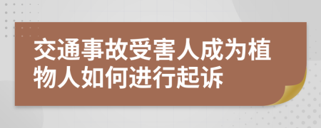 交通事故受害人成为植物人如何进行起诉