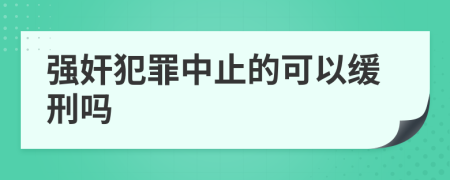 强奸犯罪中止的可以缓刑吗