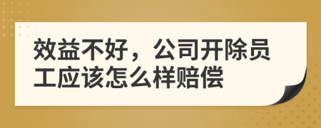 效益不好，公司开除员工应该怎么样赔偿