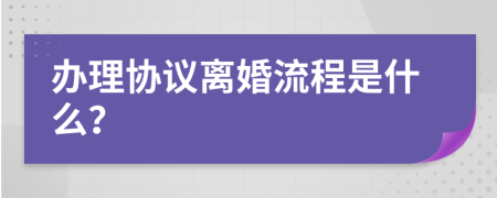 办理协议离婚流程是什么？