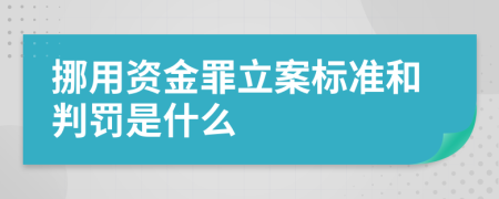 挪用资金罪立案标准和判罚是什么