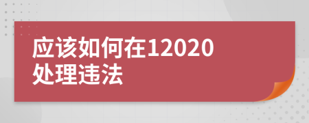 应该如何在12020处理违法