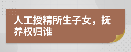 人工授精所生子女，抚养权归谁