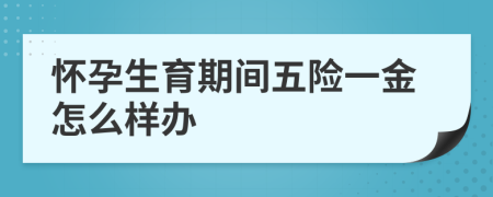 怀孕生育期间五险一金怎么样办