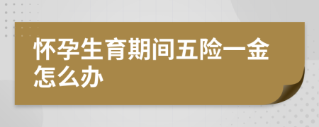 怀孕生育期间五险一金怎么办