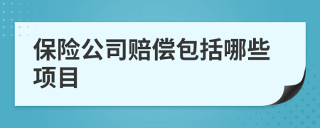 保险公司赔偿包括哪些项目