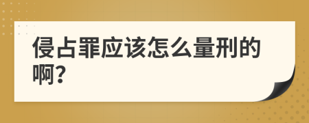 侵占罪应该怎么量刑的啊？