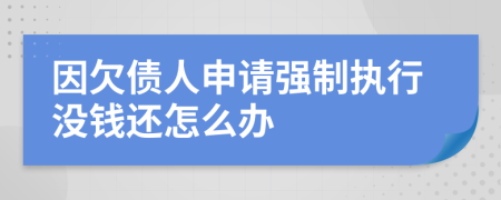 因欠债人申请强制执行没钱还怎么办