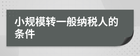 小规模转一般纳税人的条件