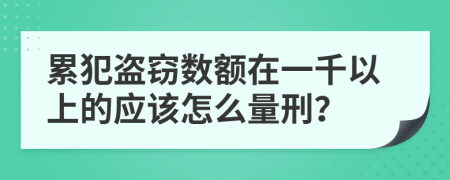 累犯盗窃数额在一千以上的应该怎么量刑？