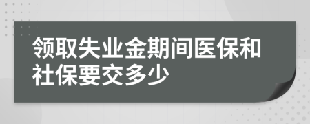 领取失业金期间医保和社保要交多少