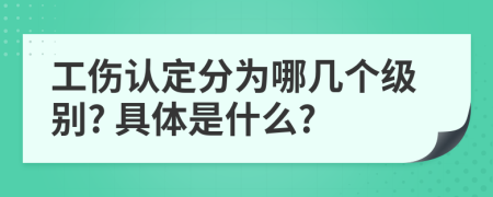 工伤认定分为哪几个级别? 具体是什么?