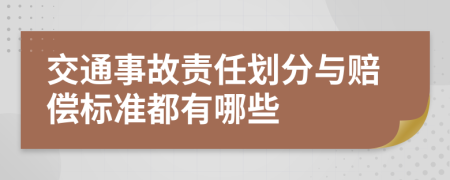 交通事故责任划分与赔偿标准都有哪些