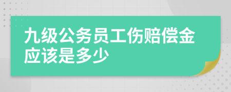 九级公务员工伤赔偿金应该是多少