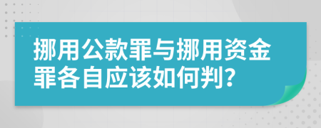 挪用公款罪与挪用资金罪各自应该如何判？