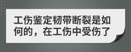 工伤鉴定韧带断裂是如何的，在工伤中受伤了