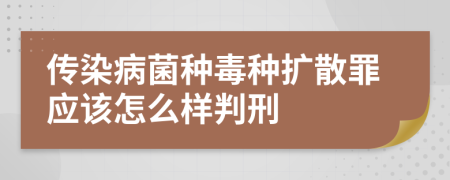 传染病菌种毒种扩散罪应该怎么样判刑