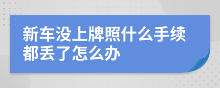 新车没上牌照什么手续都丢了怎么办