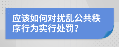 应该如何对扰乱公共秩序行为实行处罚？