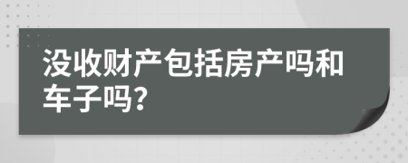 没收财产包括房产吗和车子吗？