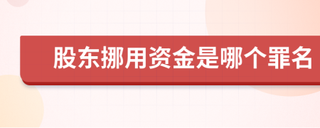 股东挪用资金是哪个罪名