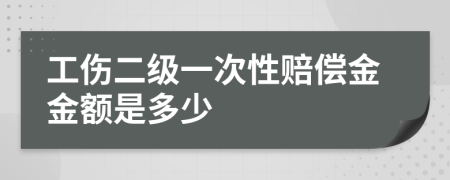 工伤二级一次性赔偿金金额是多少