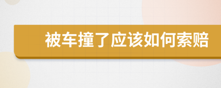 被车撞了应该如何索赔