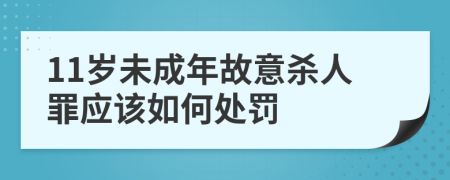 11岁未成年故意杀人罪应该如何处罚