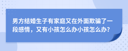 男方结婚生子有家庭又在外面欺骗了一段感情，又有小孩怎么办小孩怎么办？