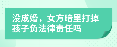 没成婚，女方暗里打掉孩子负法律责任吗